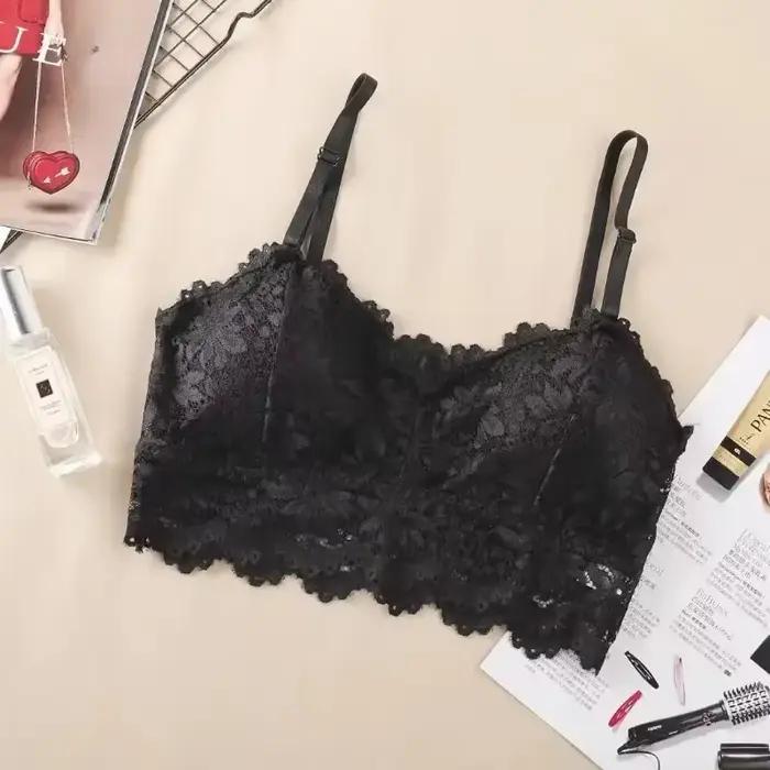 Soutien-gorge dos nu pour femme, en dentelle fine, sans armatures, à bretelles, pour petite poitrine