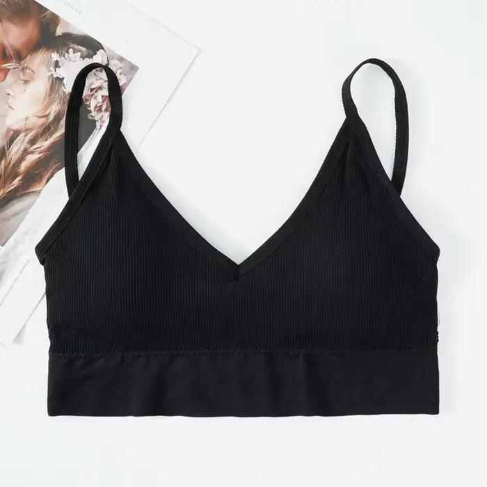 Soutien-gorge push up sans couture de type U pour femme, bralette dos nu, brassière sans fil solide,