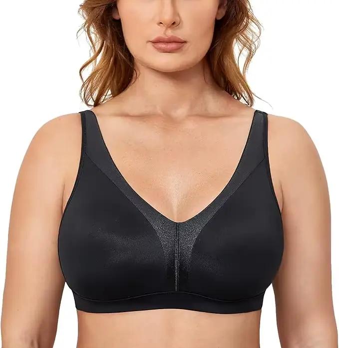 Soutiens-gorge sans fil Delimira pour femmes, sous-vêtements grande taille, couvrance complète, liss