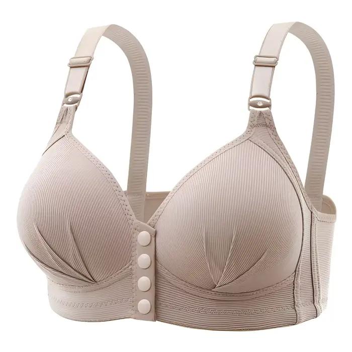 Nouveau soutien-gorge sexy push-up grande taille à boucle avant pour femme, bonnet fin réglable, res