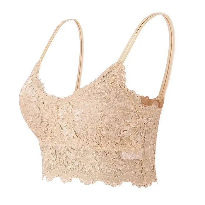 Soutien-gorge Sexy en dentelle florale pour femmes, Bralette rembourrée, Push Up, Lingerie fine, à l