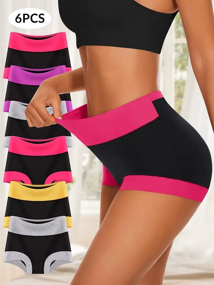 Culotte femme pantalon plat quatre coins pantalon mode couleur Collision taille haute ventre rentré 