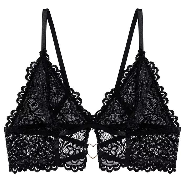 BANNIROU-Soutien-gorge en dentelle transparent pour femmes, lingerie sexy, sous-vêtements, culotte t