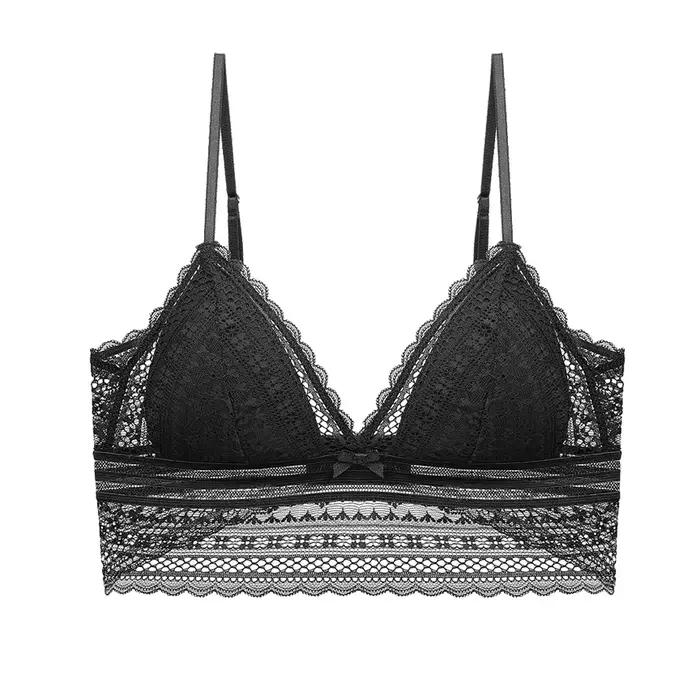 Soutien-gorge triangle en dentelle pour femmes, dos nu, Sexy, Bralette, doux, bas, Lingerie, Sexy