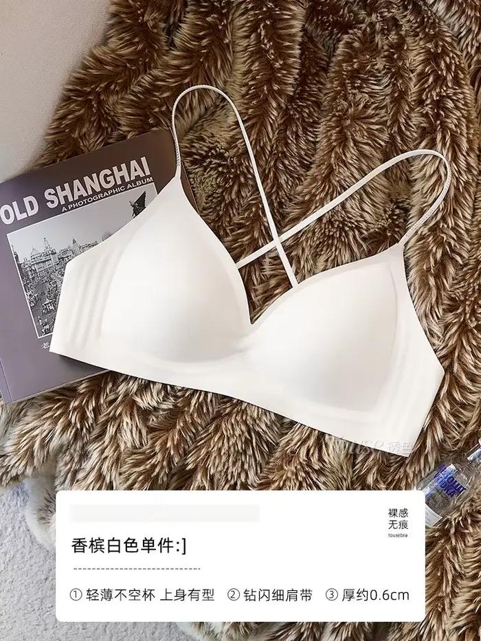 Soutien-gorge sans couture confortable et sexy pour femme, dos nu, pour petites poitrines, effet pus