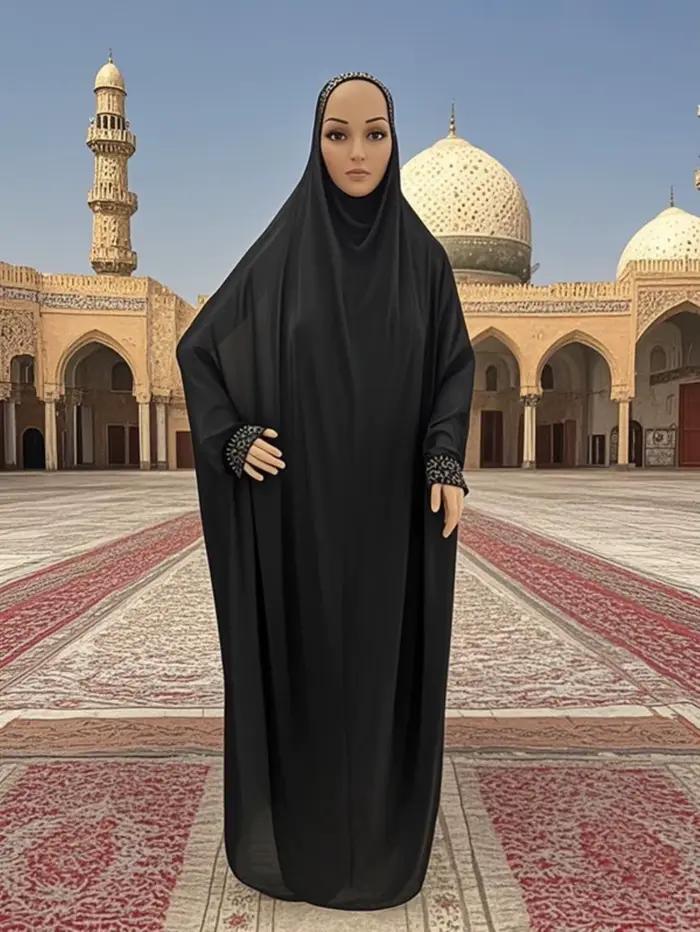 H098 voľná veľkosť Muslimské šaty na modlitbu Khimar kaftan Burka Abaya
