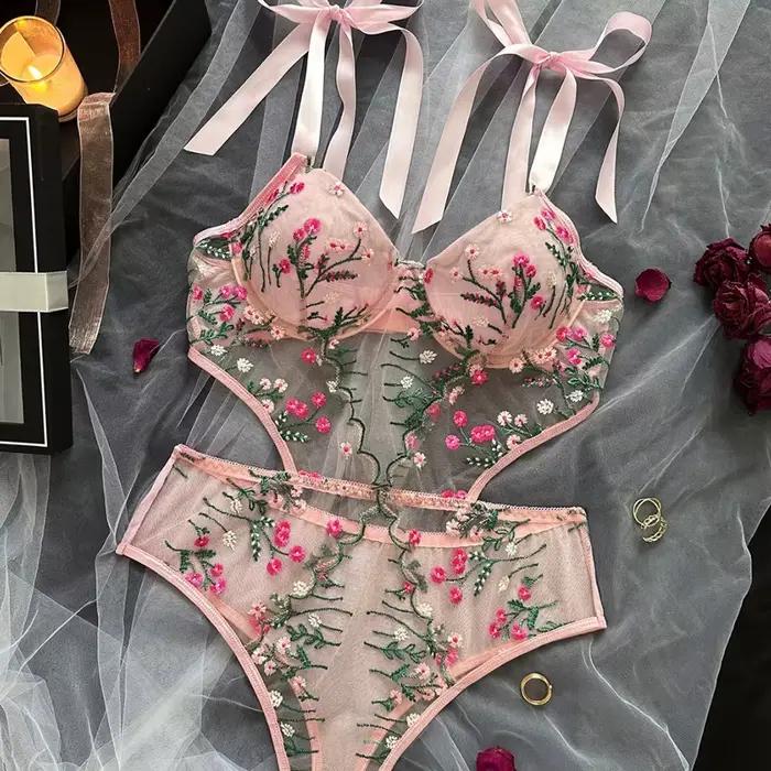 Dámska bielizeň podprsenka a nohavičky set Sexy oblečenie pre ženy