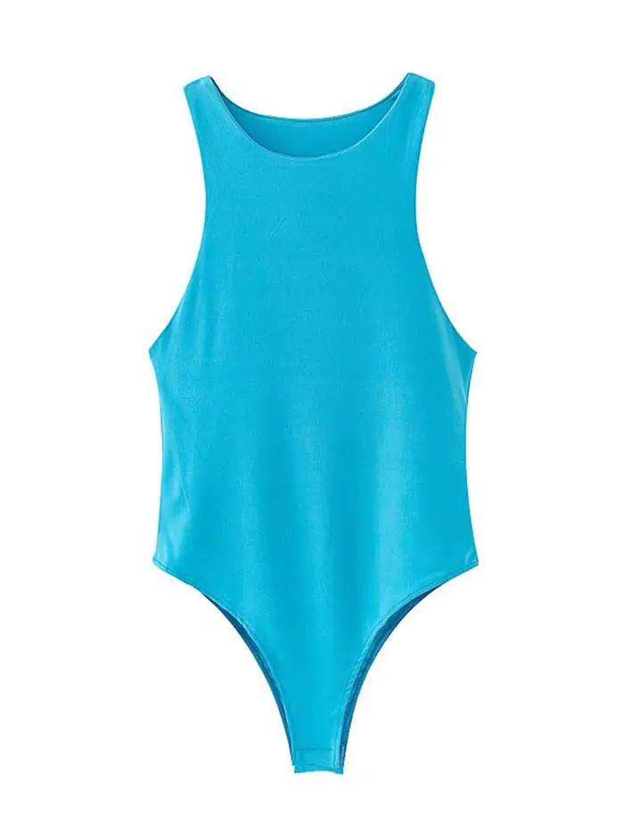 Letné pevné sexy priliehavé body pre ženy 8 farieb zelené štíhle