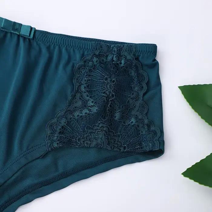Sexy femmes culottes femme caleçons culottes couleur unie femmes dentelle pour femmes slips sous-vêtements taille moyenne Pantys Lingerie 1 PC