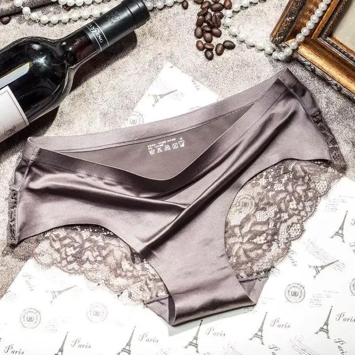 TEXIWAS 4 kusov/sada čipkované nohavičky pre ženy bezšvové dámske spodné prádlo tangá čipka Sexy pre
