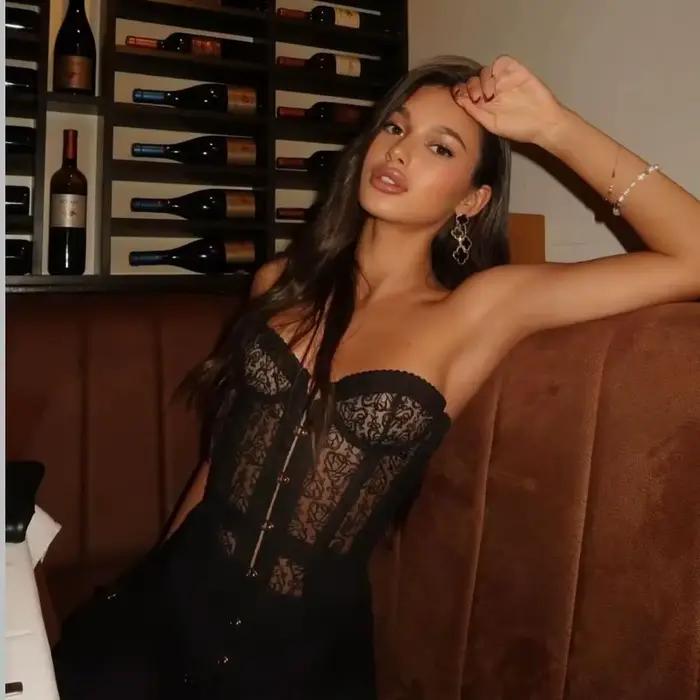 Hottie Top čipkovaný sexy bez rukávov bez ramienok obtiahnutý korzet pre ženy letná móda trend ulica fotografia navrhnutý