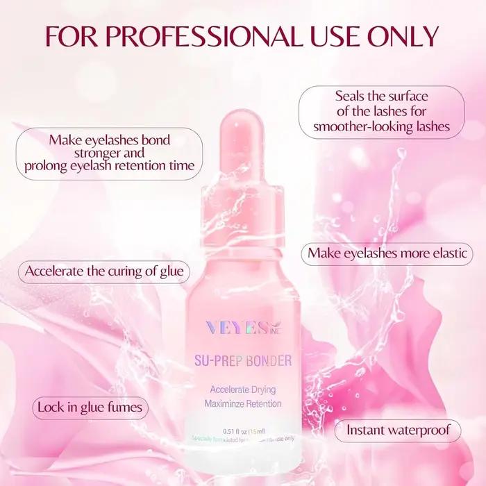 Veyes Inc 15ml Super Bonder Fixačné činidlo pre predlžovanie rias Veyelash základný náter na lepidlo rýchly dehydratačný pomocník