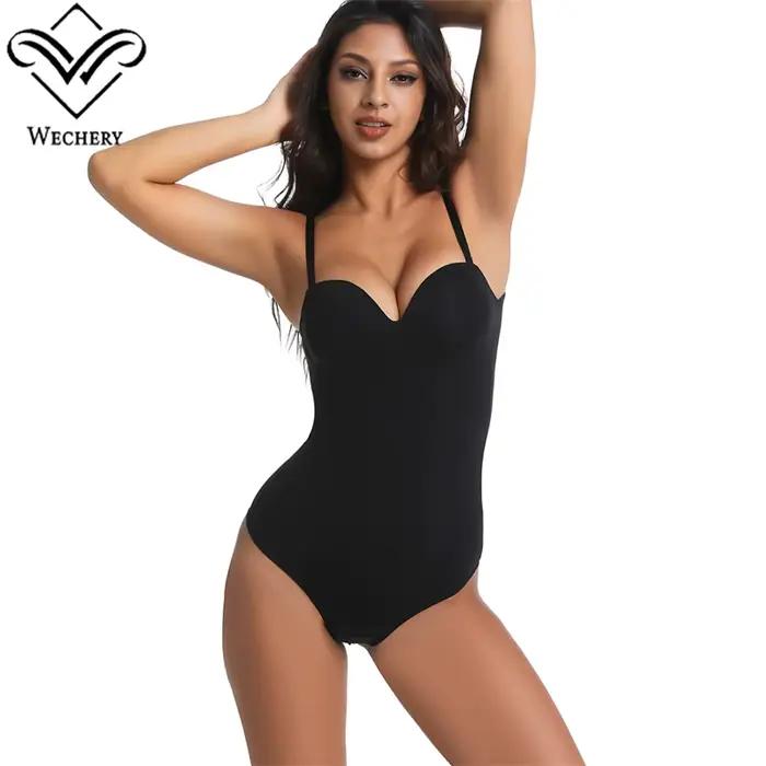 Wechery Body sculptant pour femme avec effet amincissant et réducteur de ventre, lingerie gainante push-up style string tout-en-un