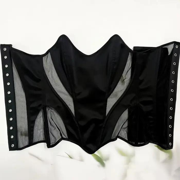 Corset serré pour femmes, Bustier surbuste de mariage, soutien-gorge Transparent en maille, Push Up, corsage Vintage façonnant, hauts, Costume de scène de fête