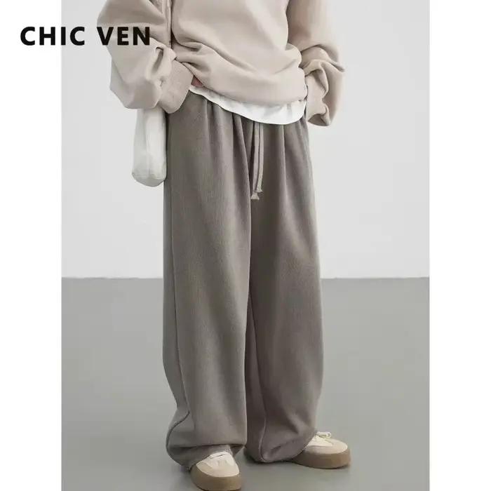 CHIC VEN nohavice pre ženy Streetwear pevné voľné nové šnúrkové športové