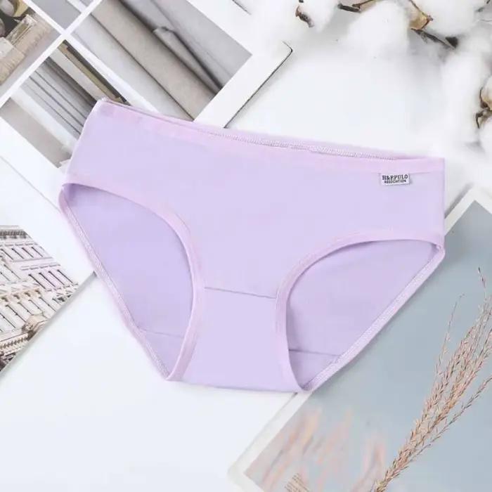 6 kusov módnych cukríkových farieb jednoduché nohavičky boxerky Lingerie spodná bielizeň pre ženy priedušná stredná veľkosť slipy pre dospievajúcich