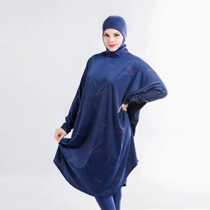 Abaya-Burkini s rukávmi pre ženy, veľká veľkosť, skromný, hidžáb