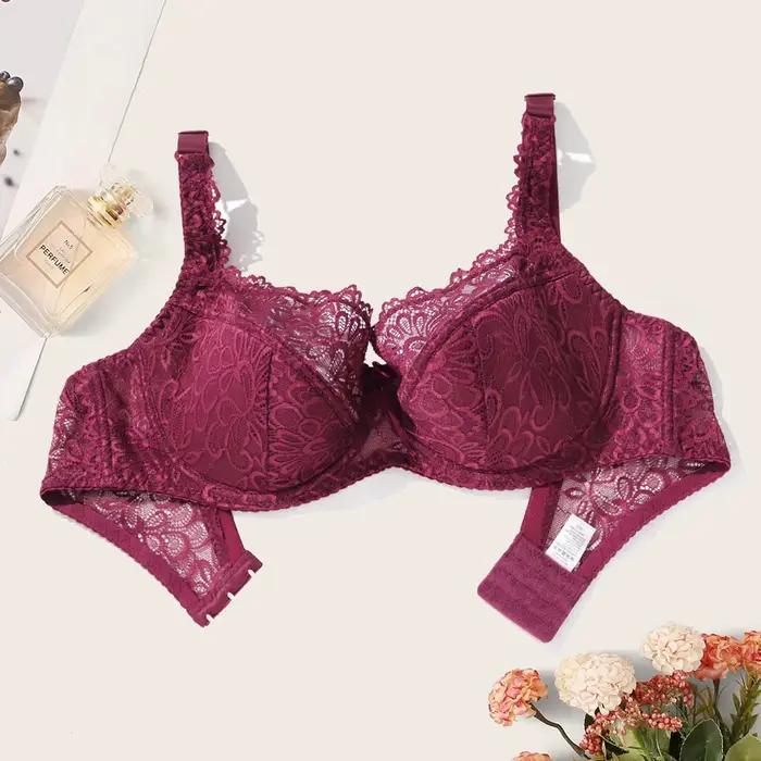 BEAUWEAR - Krajková podprsenka s kvetinovým vzorom pre ženy
