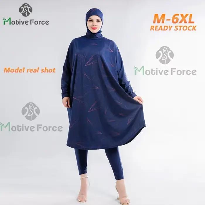 Abaya-Burkini s rukávmi pre ženy, veľká veľkosť, skromný, hidžáb