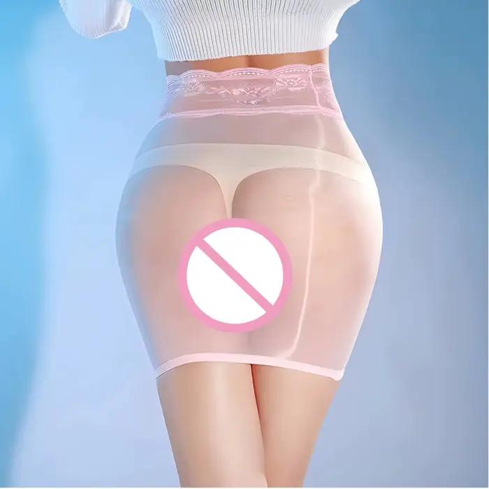 Mini-jupe transparente érotique pour femme, style lingerie, coupe trapèze, moulante, brillante, séduisante et élégante