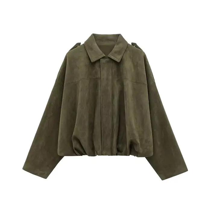 MUJER 2025 Dámska semišová bomber bunda
