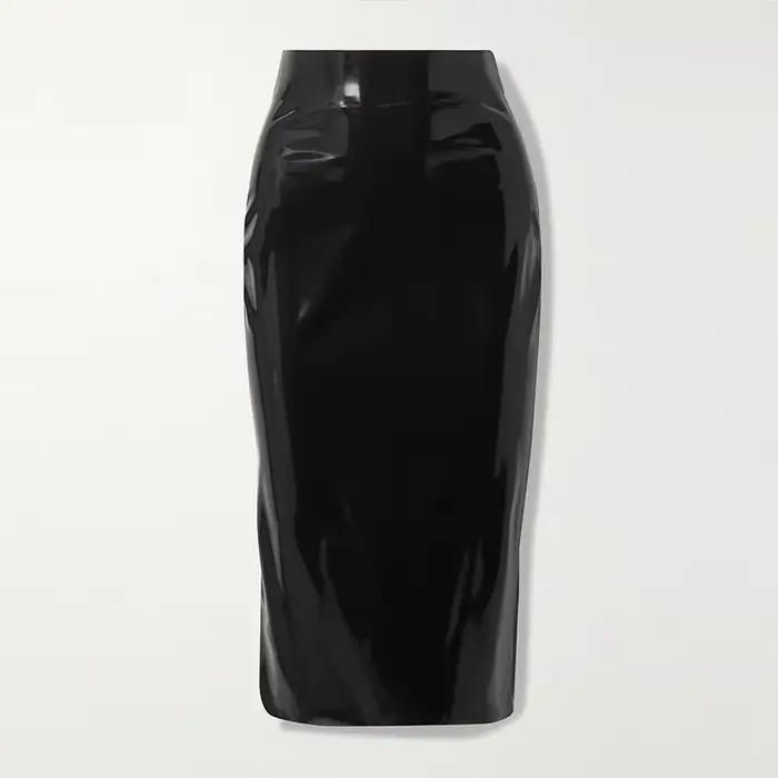 Dámska sukňa Misi z imitácie latexu