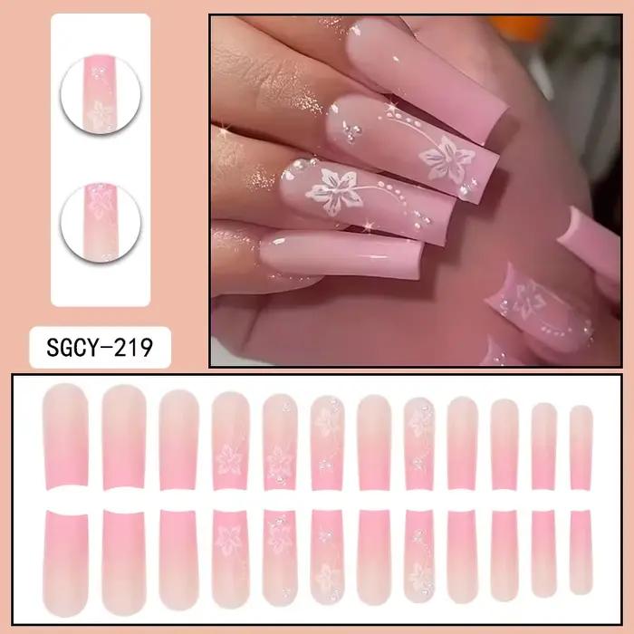 24 dlhých rakvových umelých nechtov veľkoobchod