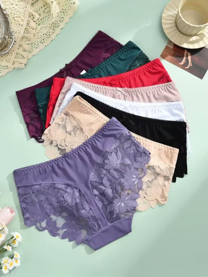 S-XXL ženy čipka nohavičky Patchwork spodná bielizeň bezšvová Sexy luxusná vykrojená pevná slipy dievčatá stredná veľkosť priedušná Lingerie