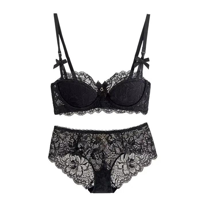 Francúzska čistá túžba Bralette malé poprsie AB košíčky Push Up bez drôtikov čipka podprsenka pre bacuľaté dievča mašľa dizajn tenký záhyb pohodlie veľká veľkosť