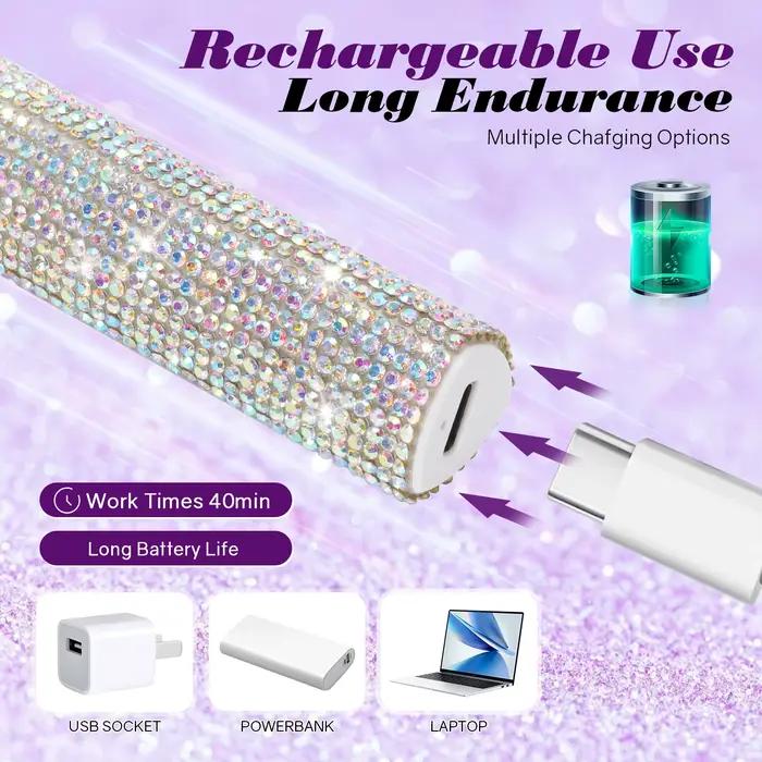 Mini LED UV lampa na nechty s diamantmi