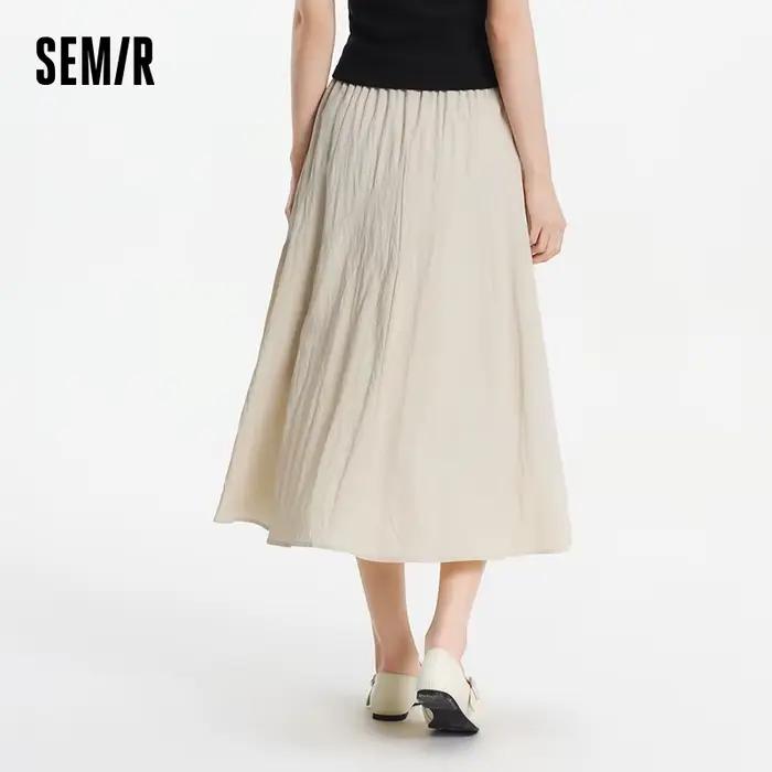Jupe Semir 2026 en viscose polyamide mi-mollet avec ceinture élastique pour femmes style décontracté romantique occasions spéciales