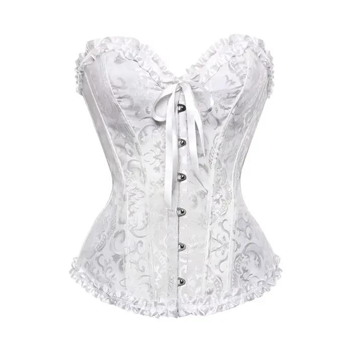 Ženy šnurovací Sexy Kvetinový bezdrôtový Korzet cez prsia Tvarovač postavy Bustier Lingerie Bodyshaper top Korzety top