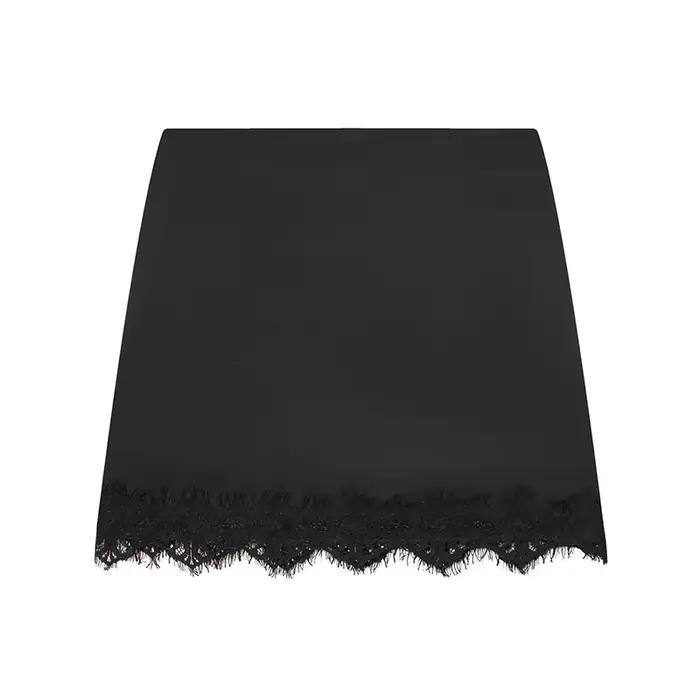Femmes Mini jupe en dentelle Sexy a-ligne plissée taille haute jupe pour les femmes printemps été nouvelle jupe courte en dentelle
