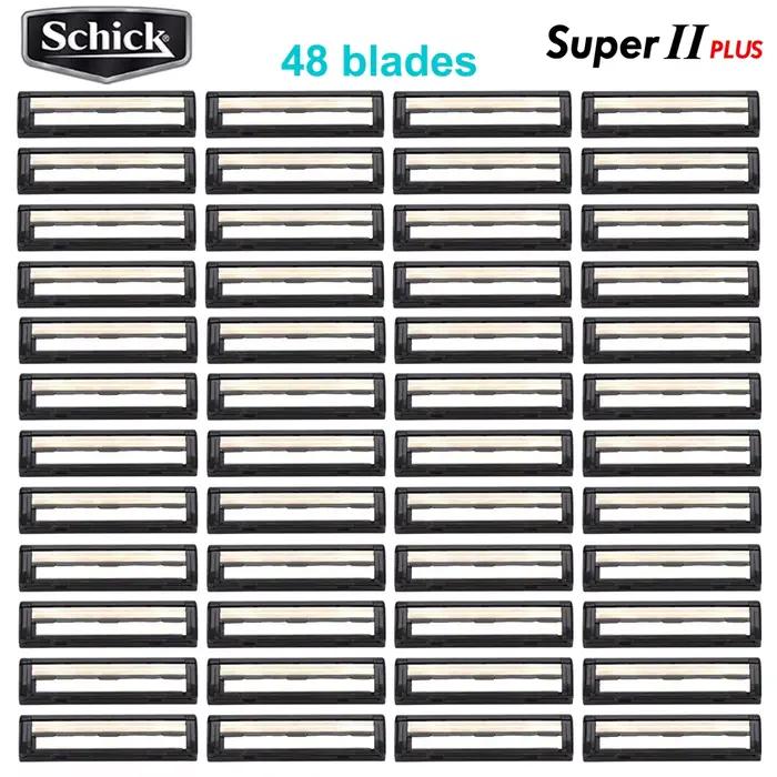 Schick – žiletky na tvár Super II PLUS, dvojité mazanie, vitamín B5, 48 ks