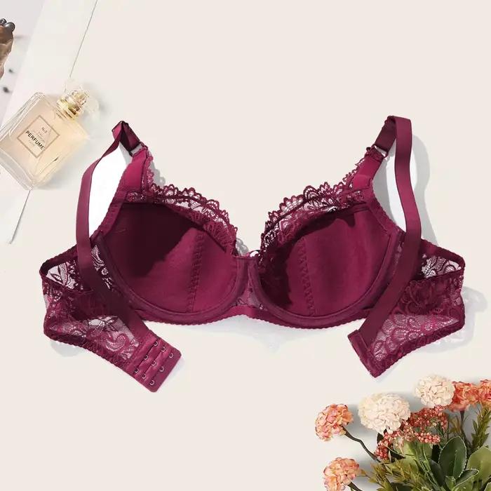 BEAUWEAR - Krajková podprsenka s kvetinovým vzorom pre ženy