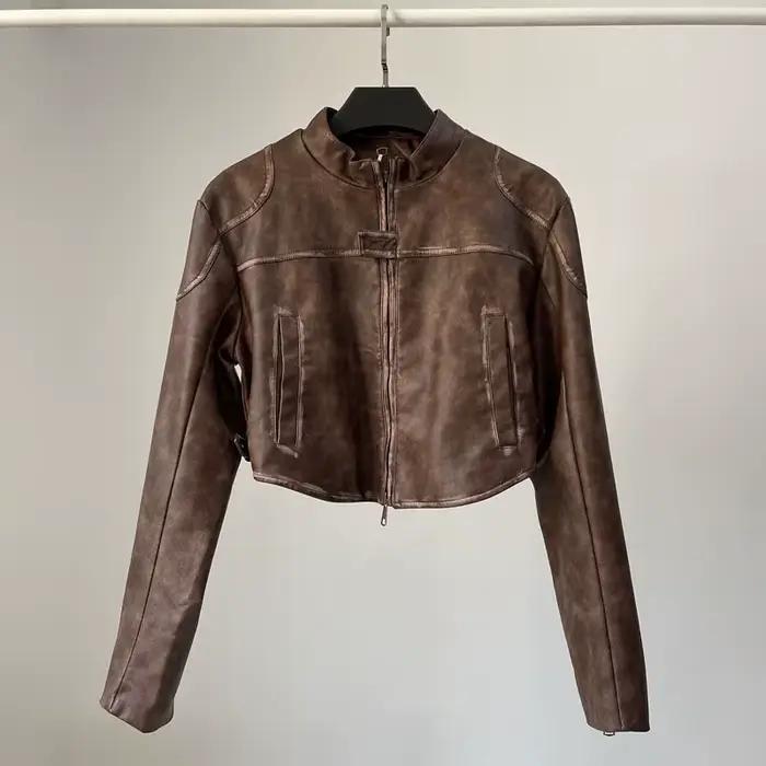 Dámska motocyklová bunda z PU kože