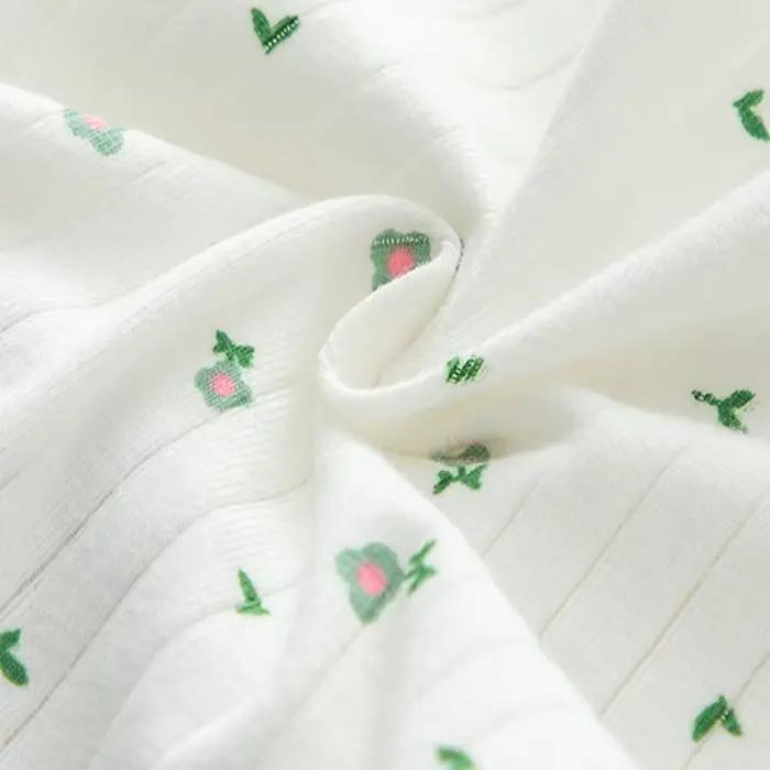 Sous-vêtements confortables en coton pour femmes, culottes respirantes, intimes, taille moyenne, couleur verte, à rayures, mignonnes, pour filles