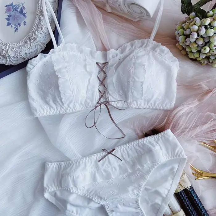 Lolita princezná čipka podprsenka a nohavičky set