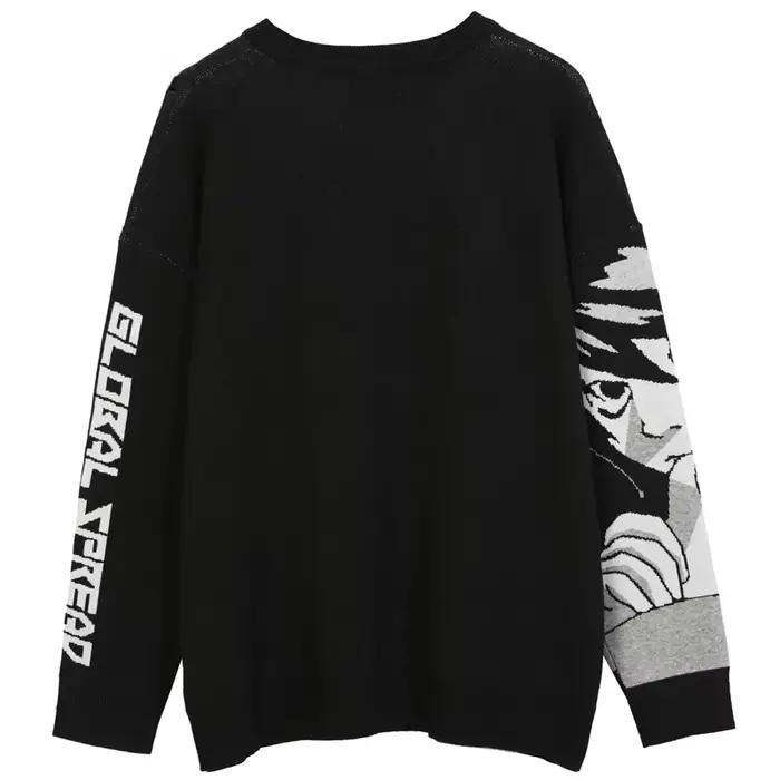 Dámsky hip hop streetwear Harajuku sveter Vintage štýl japonský Anime dievča pletený 2023 bavlnený