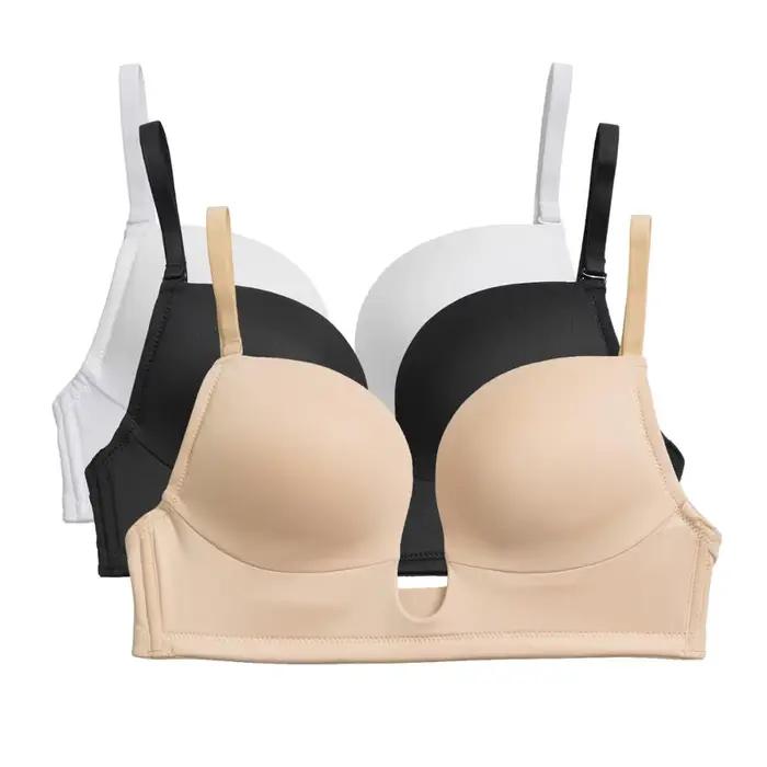 YBCG – soutien-gorge plongeant pour femmes, Lingerie rembourrée, coupe basse, à armatures, Bralette réglable, sous-vêtements à sangle Convertible