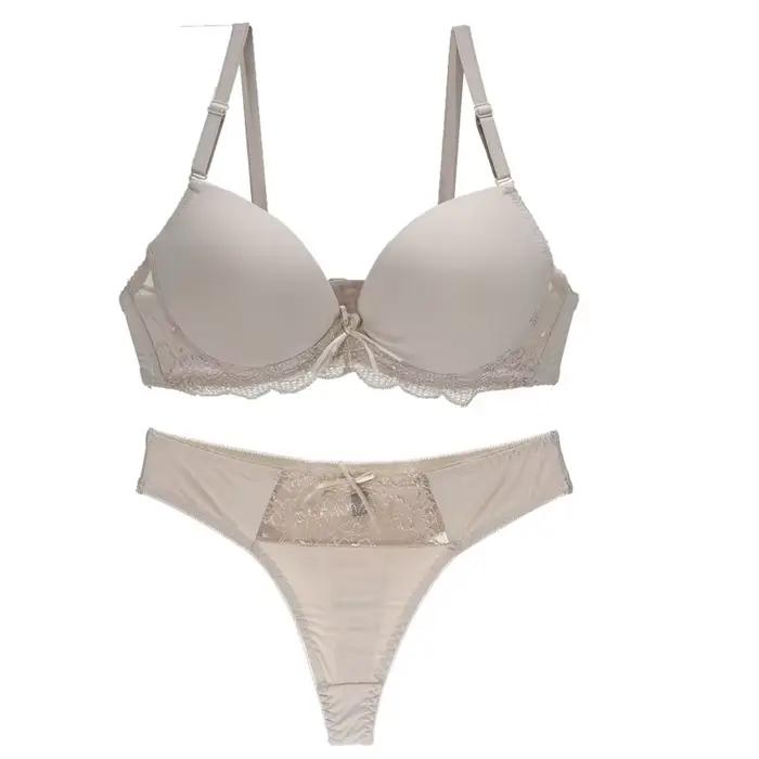 Ensemble de Soutien-Gorge Luxueux en Dentelle Saturée pour Femme, Bonnet BCDE, Sous-Vêtements à l'Arrière des Cheveux, Lingerie sans Doublure, Nouvelle Collection 2023