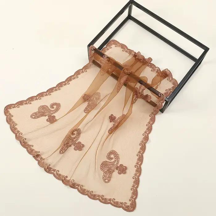 Dámsky vyšívaný čipkovaný paisley bandana štvorec