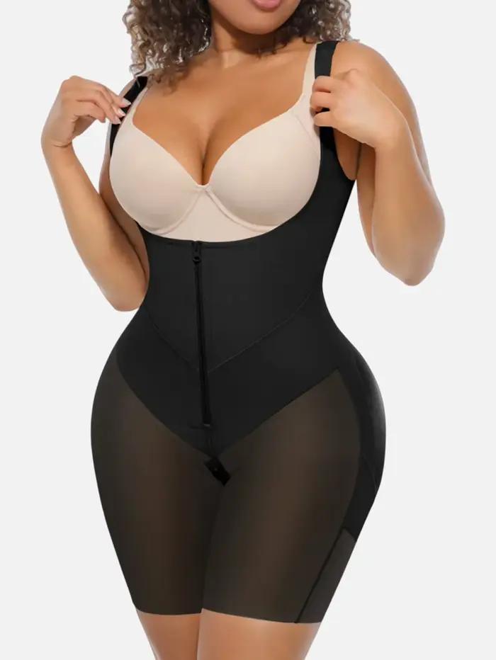 1 pièce Body sculptant intégral pour femme, avec soutien de la poitrine en U, contrôle de la taille et effet fessier galbé, post-chirurgical ﻿
