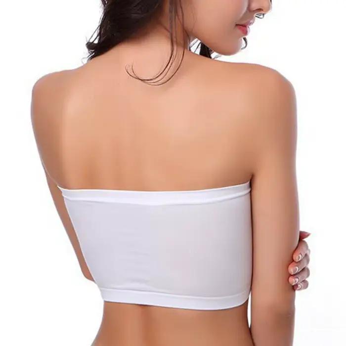 DOIAESKVE grande taille femmes bustier tubulaire soutien-gorge sans bretelles soutien-gorge femme sans fil grande taille 5XL 6XL