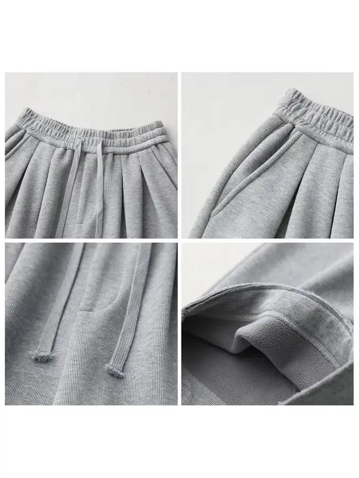 CHIC VEN nohavice pre ženy Streetwear pevné voľné nové šnúrkové športové