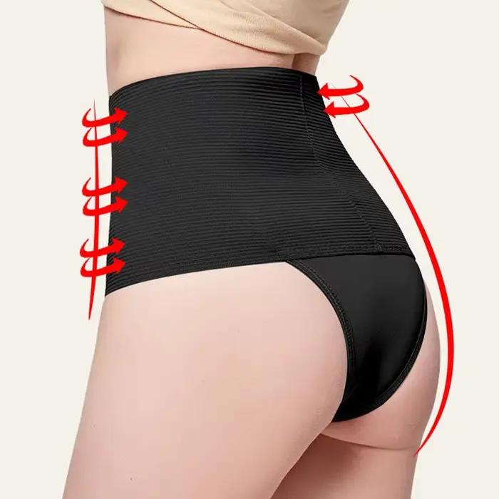 Culotte gainante ventre plat pour femme, taille haute, amincissante, effet ventre plat, sous-vêtement de compression, rehausseur de fesses