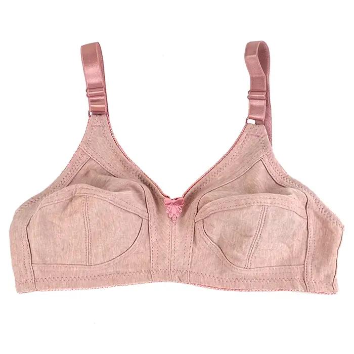 Soutien-gorge fin pour femmes, sans fil, en coton, confortable, grande taille 48C 46CD