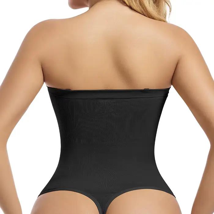 Dámske body na spevnenie brucha Shapewear bez rukávov bez ramienok s holým chrbtom ležérne tielko tangá