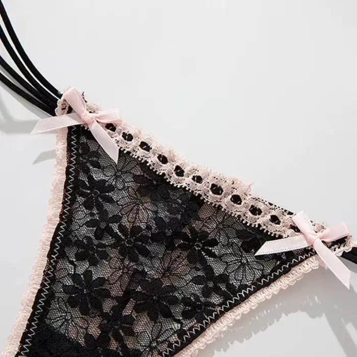 Sexi čipkované nohavičky s mašľou