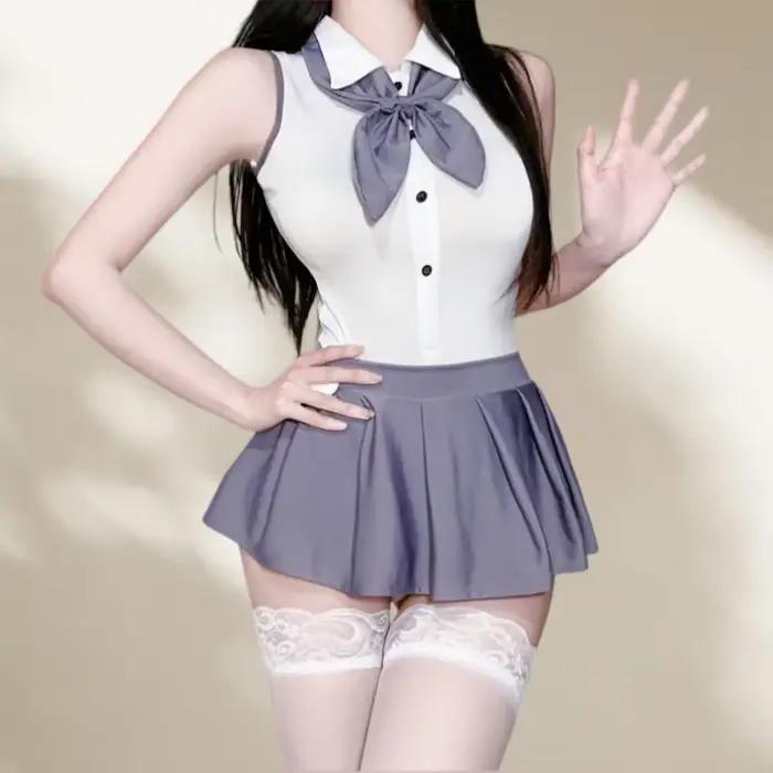 Body Lingerie Sexy et Mignonne Style Pure Désir, Tenue d'Étudiante Passionnée, Vêtements Séduisants pour Femme, Uniformes Non Dévoilants